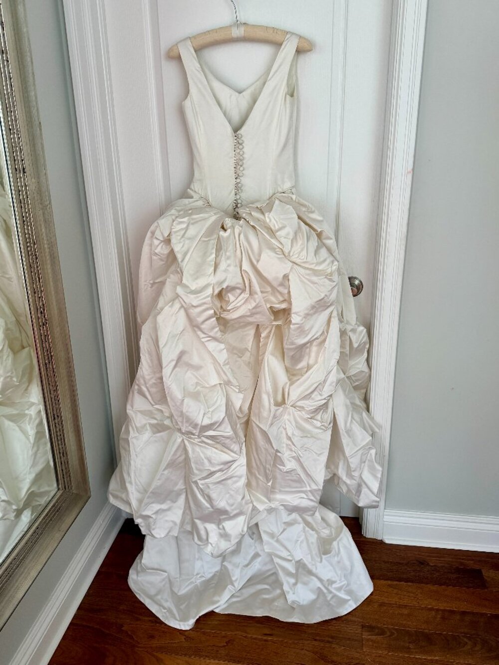 Vintage 1997 Custom Morbella 100% Silk Dupioni Dracula Bustle Gown Size XS